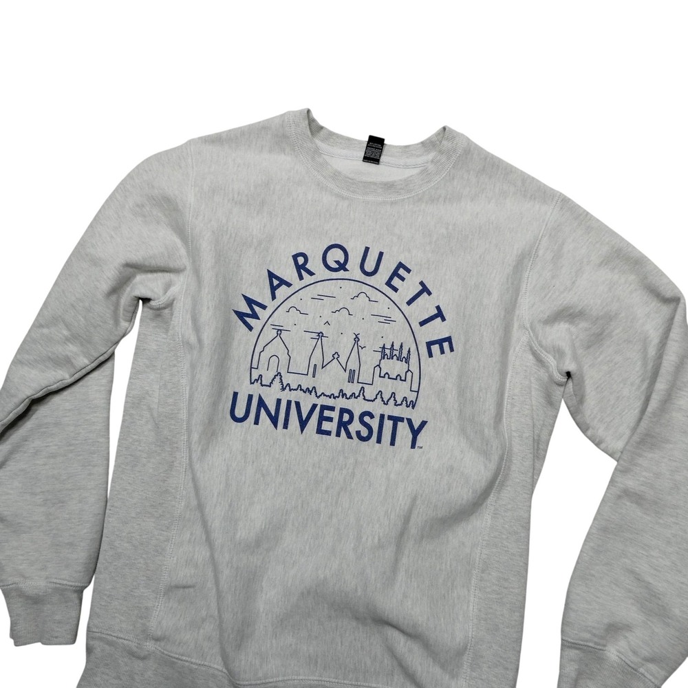 Marquette University Sweatshirt Mens Medium Gray NCAA College Uscape Crewneck